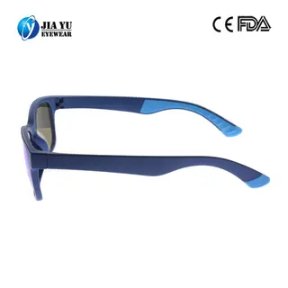 OEM Factory New Style Plastic tr90 Frame Blue Revo Lens Sunglasses With Rubber Tips
